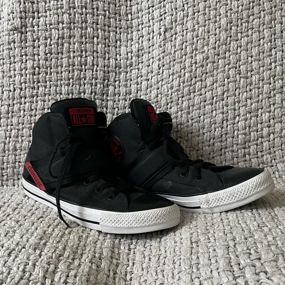 Converse Chuck Taylor All Star Mid Black & Red Strap 158428C size 6 men and wo 8 - Picture 4 of 7